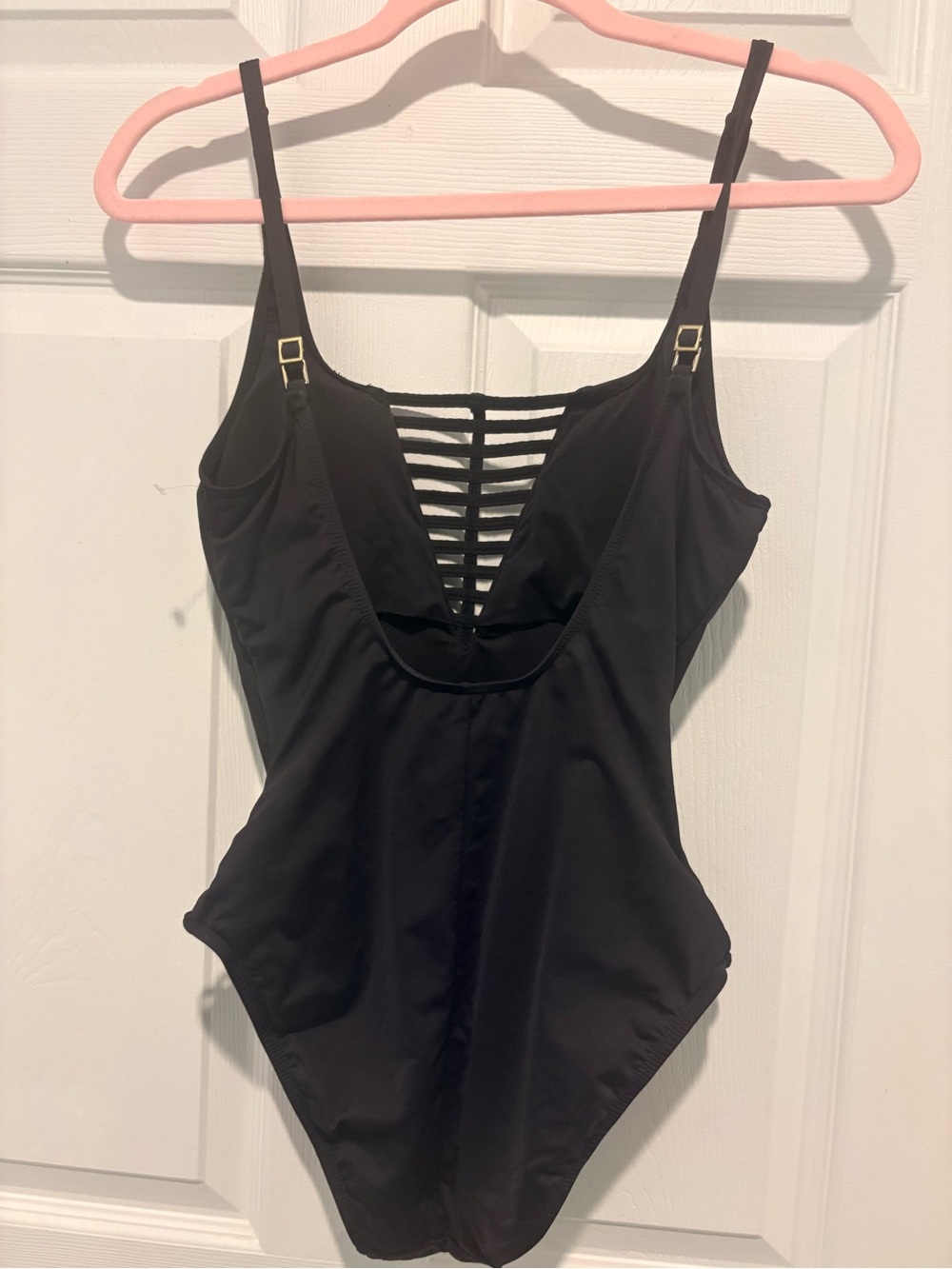 La Blanca Black Strappy One-Piece Swimsuit - Picture 2 of 5